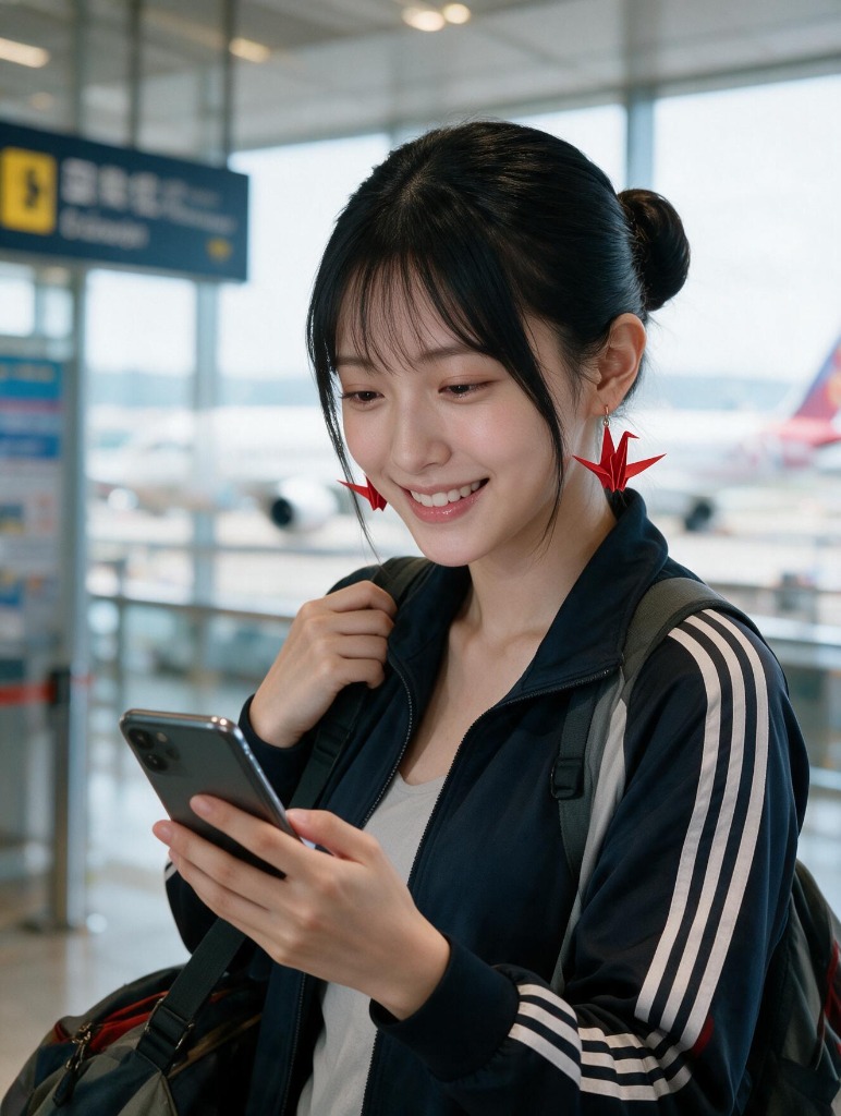 Nadeshiko using eSIM at airport